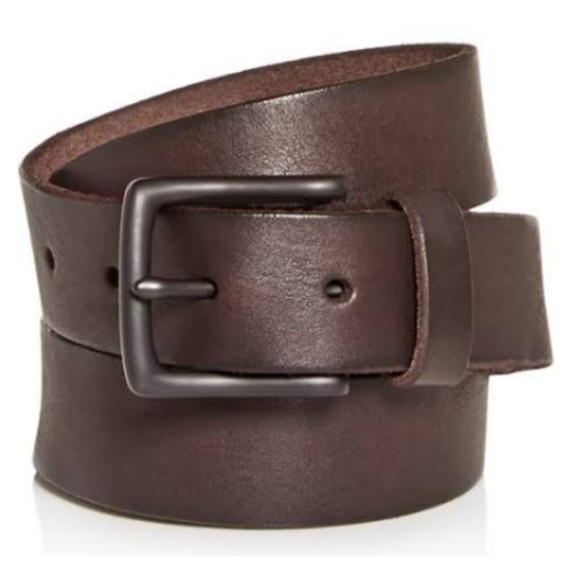 Allsaints 265293 Men's Leather Belt Dark Brown Size 36
