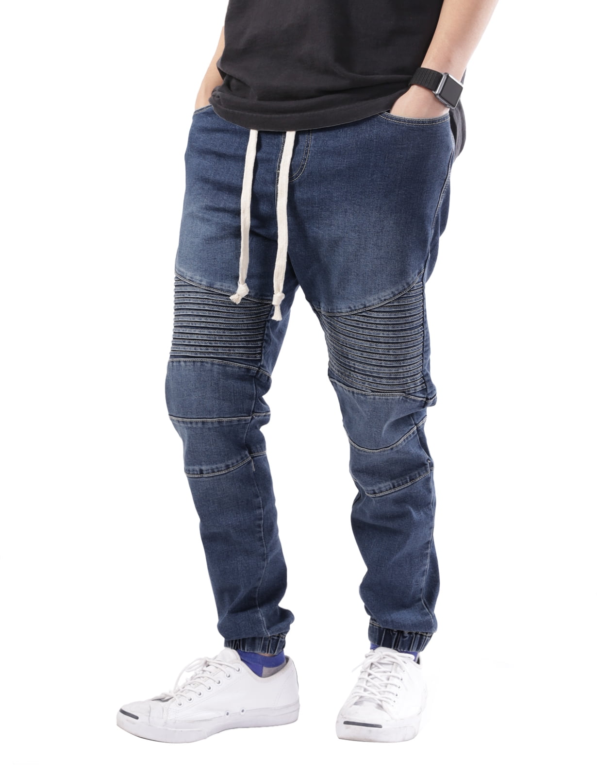 【SCENERITY】Washed Domingo denim pants Allsense Men's Acid Wash Denim Jogger Pants - Walmart.com