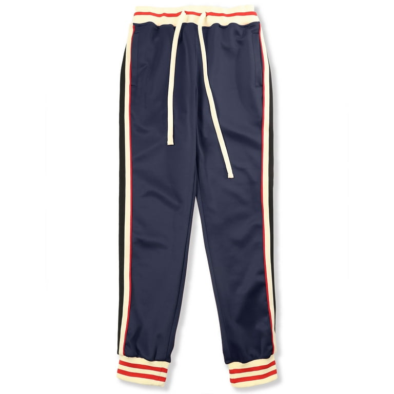Allsense Men s Color Block Track Pants with Stripe with Zip Bottom Walmart