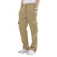 thumbnail image 1 of Allsense x Victorious Men’s Fleece Cargo Joggers with Pockets Warm Winter Sweatpants Plus Sizes, Khaki Beige, 5X-Large, 1 of 1