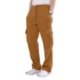 thumbnail image 1 of Allsense x Victorious Men’s Fleece Cargo Joggers with Pockets Warm Winter Sweatpants Plus Sizes, Wheat, Medium, 1 of 1