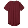 thumbnail image 1 of Allsense Men's Lightweight Color Longline Modern Fit T-Shirt Short Sleeve H.Burgundy XL, 1 of 4