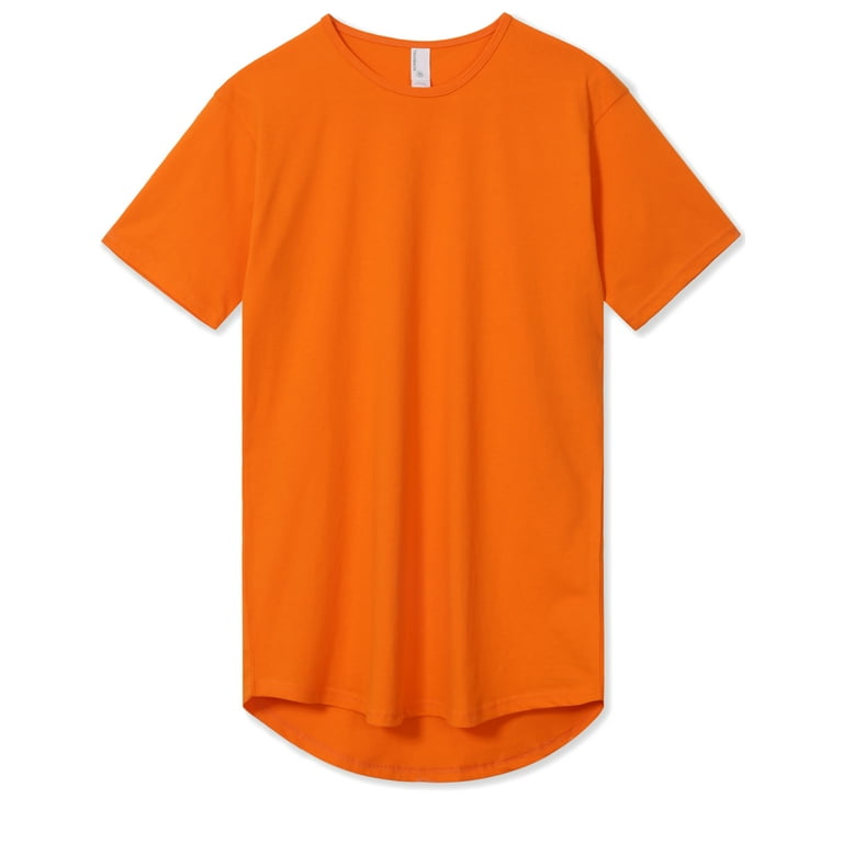 Orange longline t shirt sales