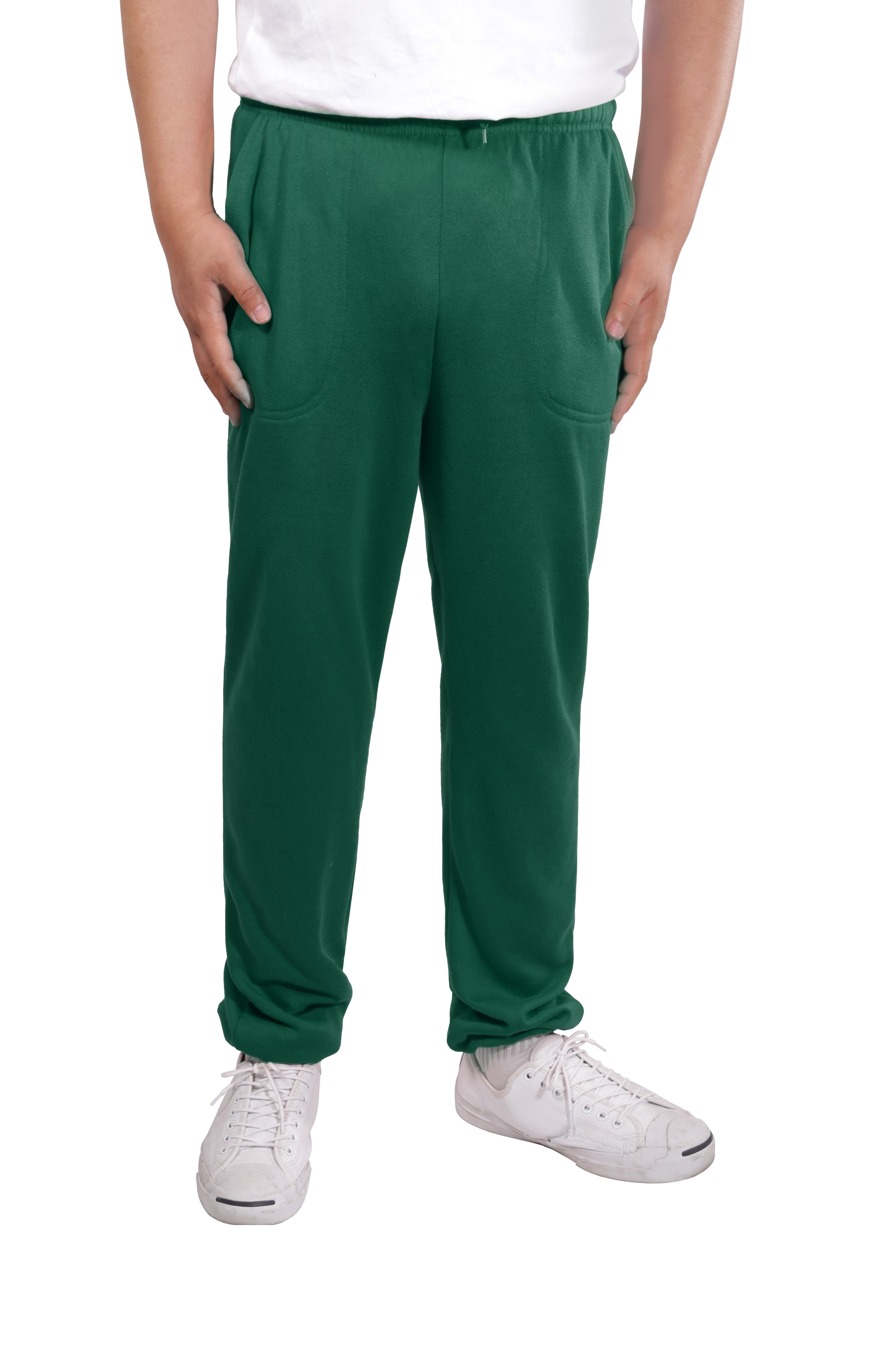 Allsense Men s Lightweight Fleece Essential Sweatpants Dark Green 3XL