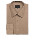 thumbnail image 1 of Allsense Men's Regular-Fit Long-Sleeve Dress Shirt, Khaki, Large, 1 of 2