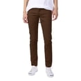 thumbnail image 1 of Allsense x Victorious Men's Casual Skinny Fit Twill Jeans, Brown, 38" Waist x 30" Length, 1 of 1