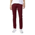 thumbnail image 1 of Allsense x Victorious Men's Casual Skinny Fit Twill Jeans, Burgundy, 30" Waist x 32" Length, 1 of 1
