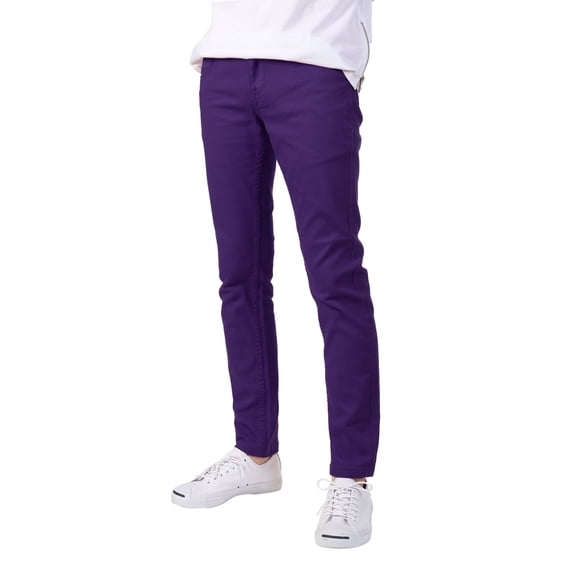 Allsense x Victorious Men's Casual Skinny Fit Twill Jeans, Purple, 34" Waist x 30" Length