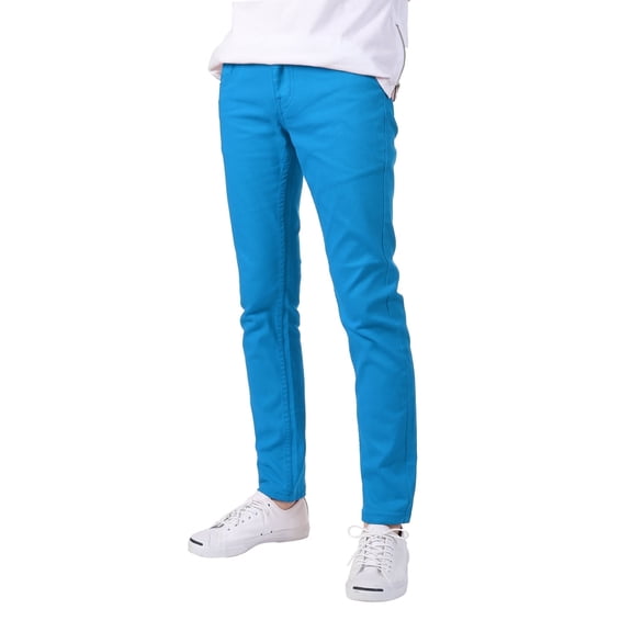 Allsense x Victorious Men's Casual Skinny Fit Twill Jeans, Turquoise, 30" Waist x 32" Length