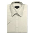 thumbnail image 1 of Allsense Men’s Regular-Fit Short-Sleeve Dress Shirt, Ivory, 2X-Large, 1 of 1