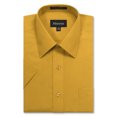 thumbnail image 1 of Allsense Men’s Regular-Fit Short-Sleeve Dress Shirt, Yellow, Large, 1 of 1