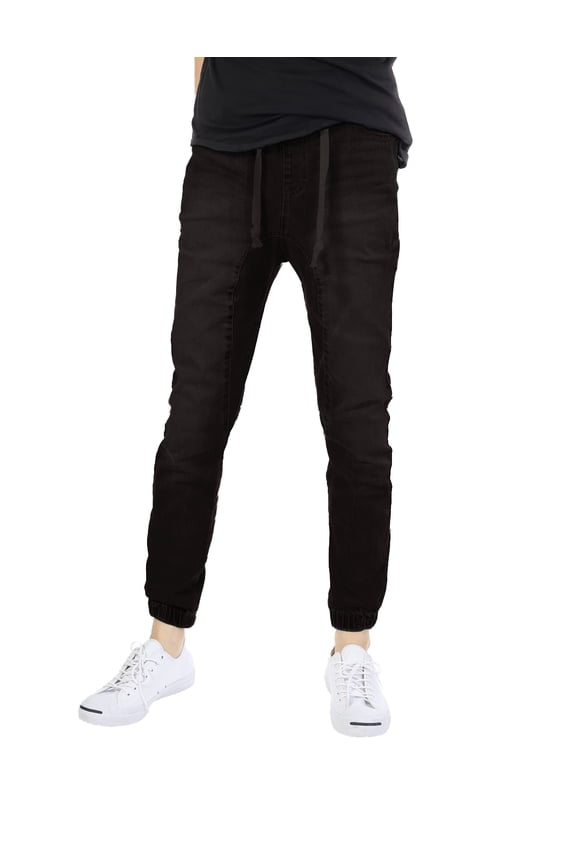 Men's Slim Fit Washed Denim Joggers, Up to 5XL