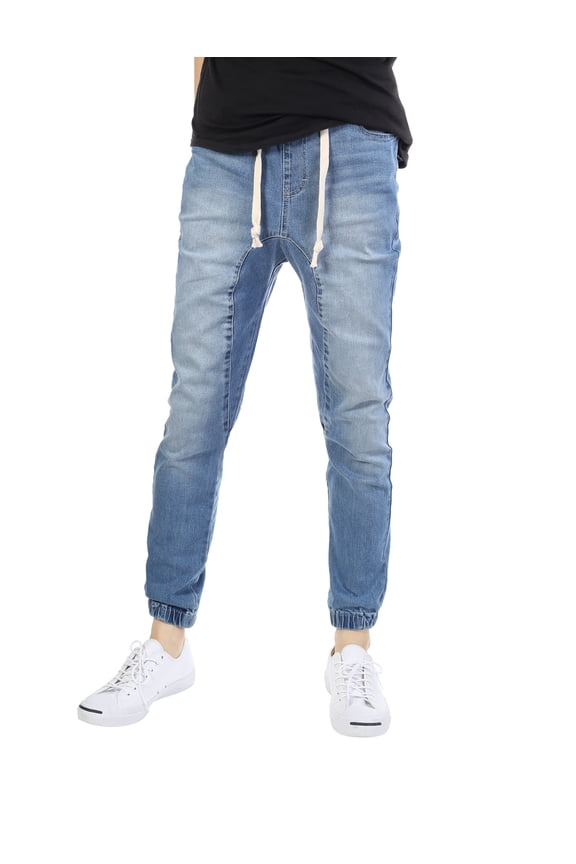 Allsense Men's Slim Fit Washed Denim Joggers, Up to 5XL