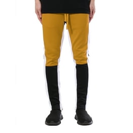 Victorious Men's Scrunch Stacked Biker Twill Jogger Pants