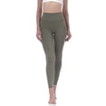 thumbnail image 1 of Allsense Women's High-Waited Leggings - Tummy Control with Zipper Pocket, Olive Green, Small, 1 of 6