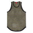 thumbnail image 1 of Allsense x Victorious Men's Striped Tank Top Curved Hem Sleeveless Muscle Shirt, Olive, Small, 1 of 1