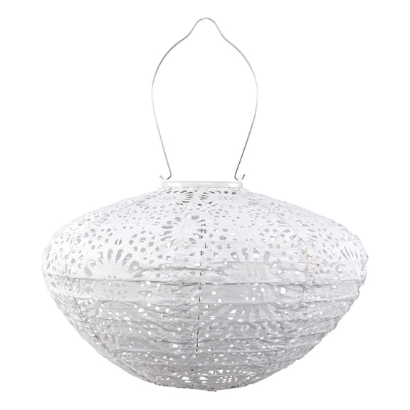 Allsop 32533 Soji Stella-Crown Chantilly Lace Solar Lantern, Porcelian