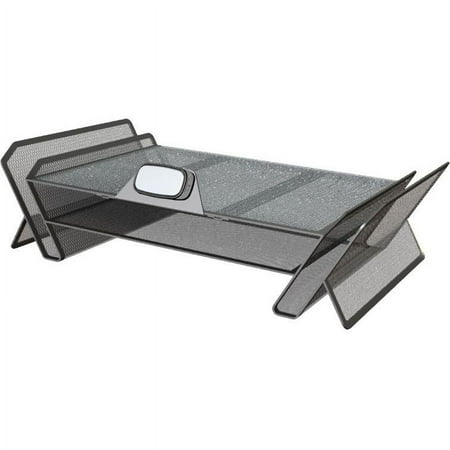 Allsop - DeskTek Monitor Stand with Universal Tablet or Phone Mount - Gray