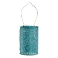 thumbnail image 1 of Allsop Home & Garden 32359 Soji Stella Cylinder Floral Solar Lantern, Metallic Emerald, 1 of 1