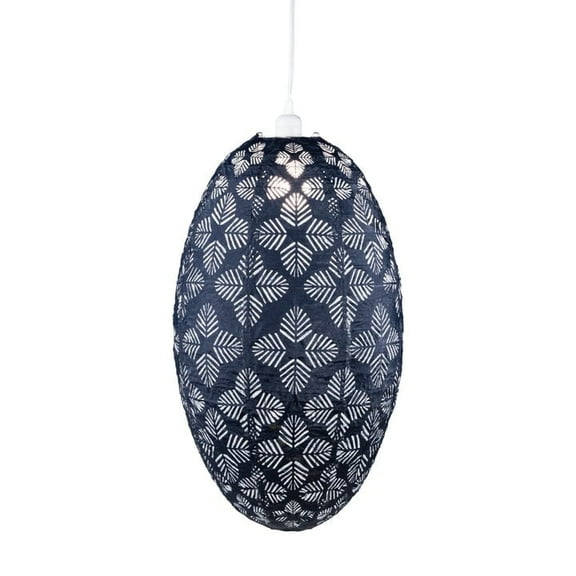 Allsop Home & Garden 32366 Soji Stella Nova Pod Geo Palm Tyvek Pendant Lamp, Midnight Blue