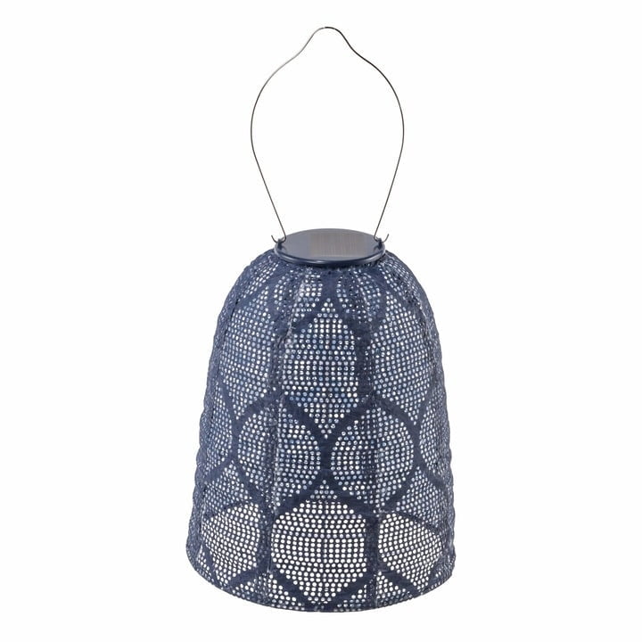 Ultramarine Moroccan Style Solar Hanging Lantern