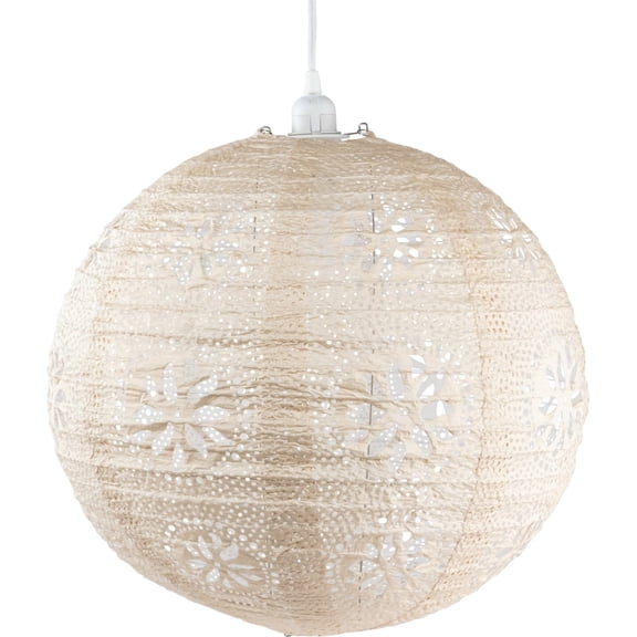 Allsop Soji Stella Boho Pearl Indoor/Outdoor 120V Pendant Light, Globe Shaped, 18x18 Inch