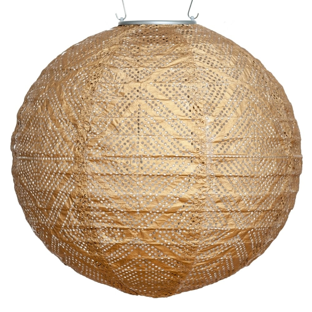 Soji Stella Bronze Solar Lantern 12" with Metallic Finish