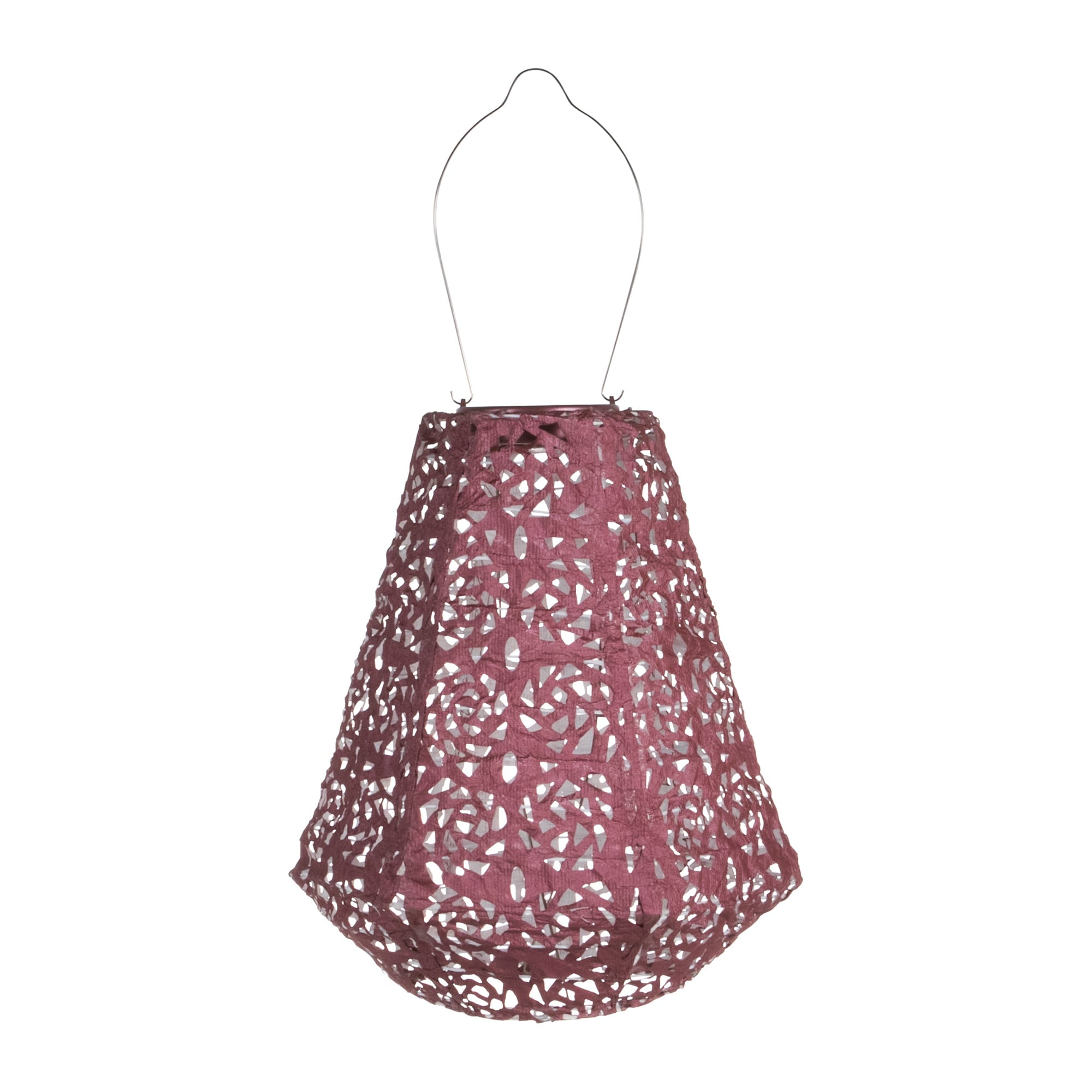 11'' Metallic Orchid Tyvek Solar Outdoor Lantern