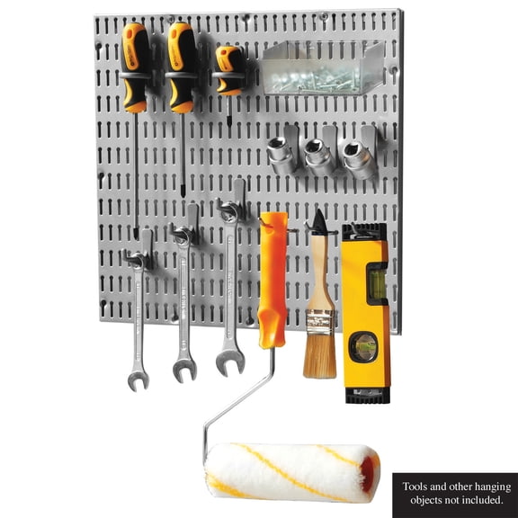 Allspace 14 Piece Garage Organizer Wall Storage System with Pegboard, Hooks and