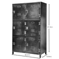thumbnail image 1 of Allspace 6 Door Dark Weathered Finish Storage Locker, Steel, Black, 1 of 4