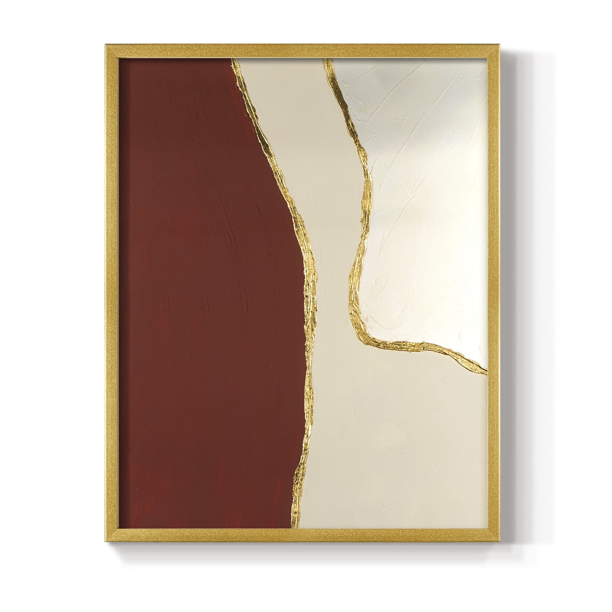 Allspice I Framed Print in Gold Solid Wood Framed Print No Nail Hanging