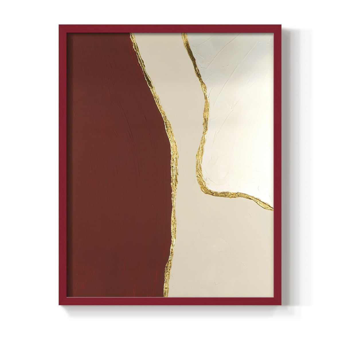 Allspice I Framed Print in Red Solid Wood Framed Print No Nail Hanging
