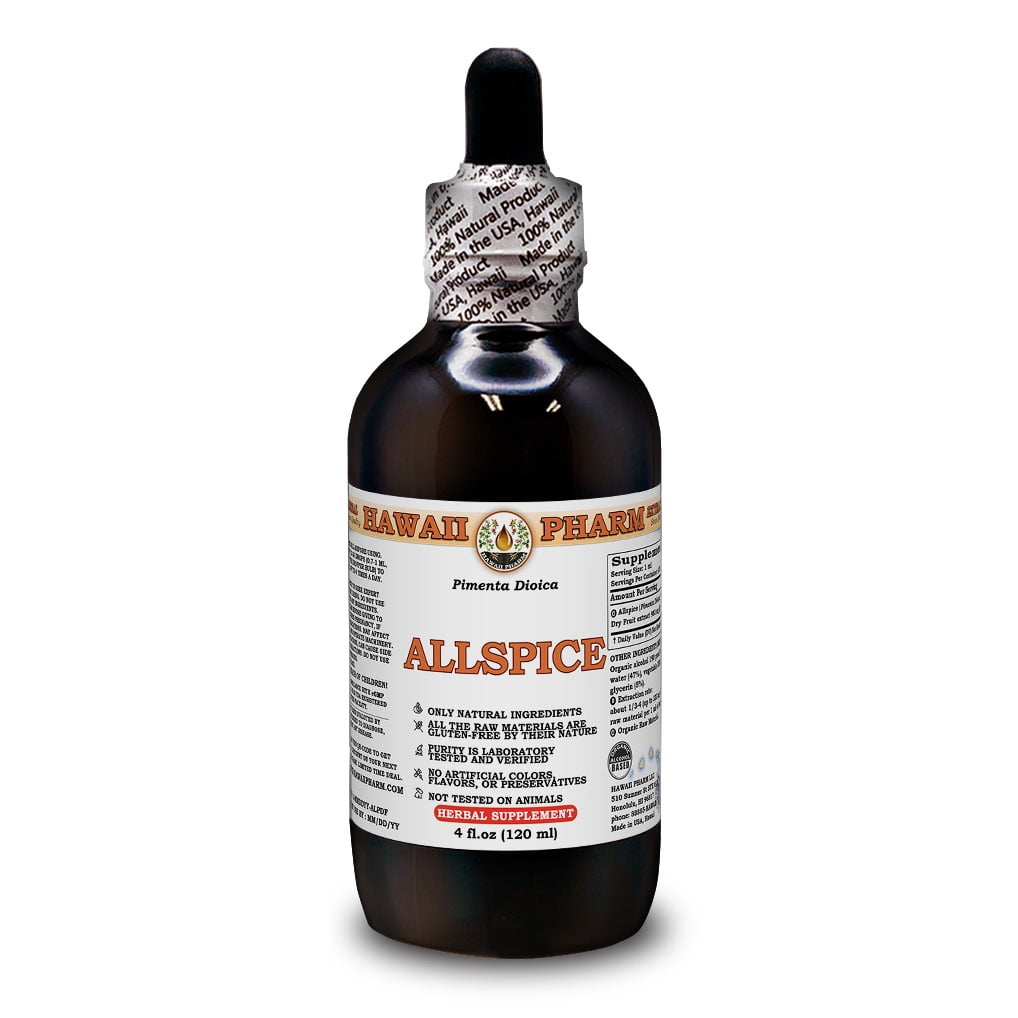 Allspice (Pimenta Dioica) Dry Fruit Liquid Extract. Expertly Extracted by  Trusted HawaiiPharm Brand. Absolutely Natural. Proudly made in USA.  Tincture 4 Fl.Oz - Walmart.com, image size:1018x1018