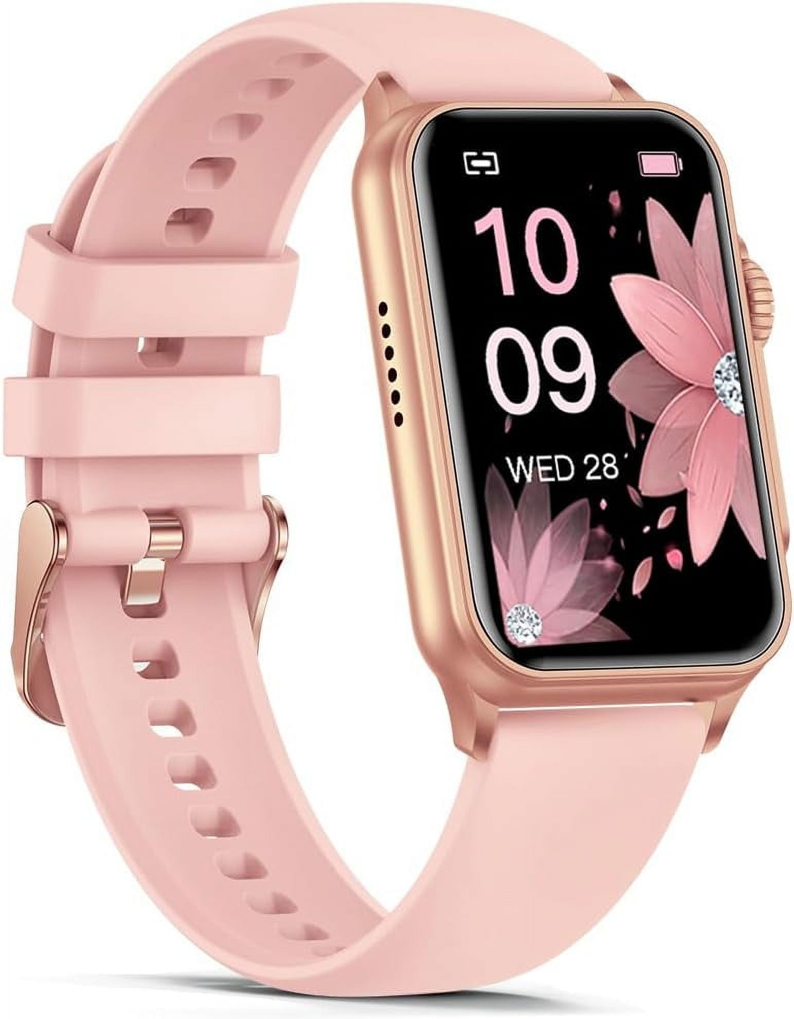 Smart Watch for Android and iPhone, Ifanze GTS5 IP68 Waterproof Smartwatch  for Women Men , Smart Watch with Bluetooth Call(Answer/Make Calls), Pink