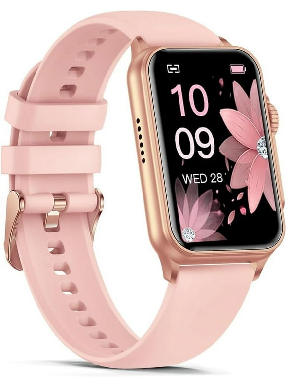 Allspin Smart Watch,Answer/Make Calls, 1.57-inch Fitness Tracker IP68 Waterproof ,Smartwatch for  Women Men Compatible Android iPhone,Pink