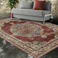 thumbnail image 1 of Allstar 5x7 Traditional Accent Rug in Vermilion with Ivory Persian Nain design (4' 11" x 7' 0"), 1 of 9