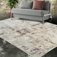 thumbnail image 1 of Allstar 8x10 Modern Area Rug in Red with Caramel Abstract Weathered Texture design (7' 10" x 9' 8"), 1 of 9