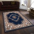 thumbnail image 1 of Allstar 8x10 Traditional Area Rug in Blue with Ivory French Aubusson design (7' 9" x 10' 1"), 1 of 8