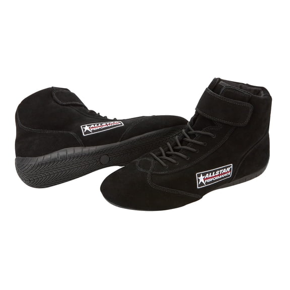 Allstar 919120 Mid-Top Racing/Driving Shoes SFI 3.3/5 Rated Black - Size 12