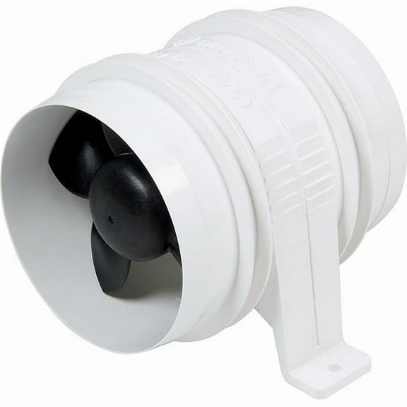 Allstar ALL13009 Duct Blower - Heavy Duty - In-Line - 4 in OD - 6 in Long - 240 CFM - Plastic - White - Each