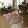 thumbnail image 1 of Allstar Beige Rug, High Quality Faux Sheep / Polar Bear Shape, No-Shedding, Ultra- Extended Pile Height Shag (2' 11" x 3' 11"), 1 of 5