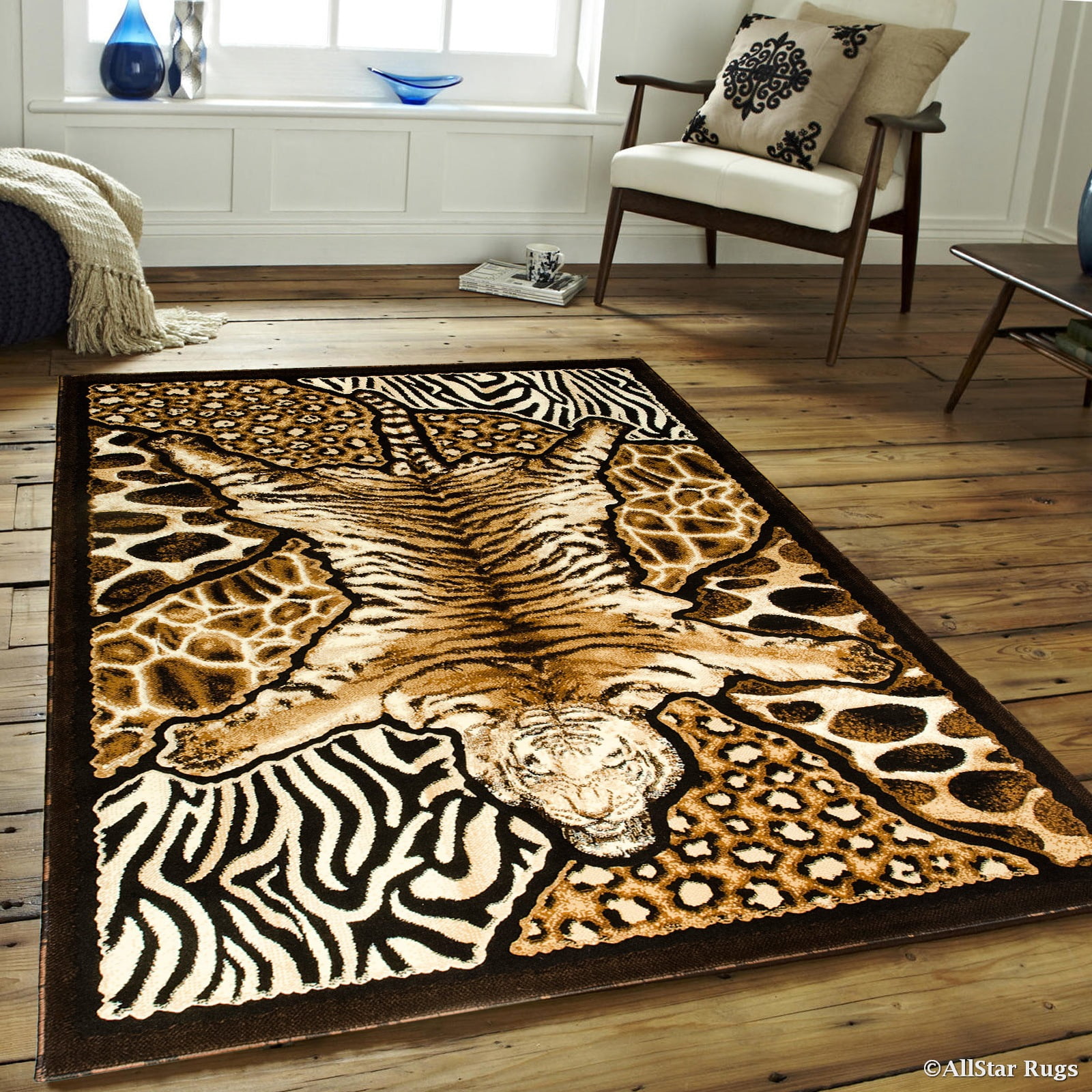 Animal Abyss Rug Allstar Black High Density Double Shot Drop-Stitch Carving Exotic ...