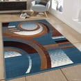 thumbnail image 1 of Allstar Blue Area Rug. Contemporary. Abstract. Traditional. Geometric. Formal. Shapes. Squares (5' 2" x 7' 1"), 1 of 7