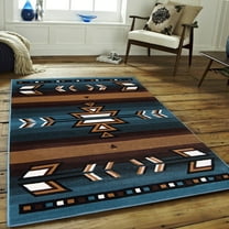 Allstar Blue Woven High Quality Rug. Traditional. Persian. Flower. Western. Design Area Rug (5' 2" x 7' 1")