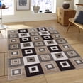 thumbnail image 1 of Allstar Brown / Beige Modern Geometric square design Area Rug (5' 2" x 7' 2"), 1 of 7