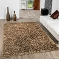 thumbnail image 1 of Allstar Brown / Beige Solid Thick Modern Shaggy Area Rug (4' 11" x 6' 11"), 1 of 7
