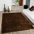 thumbnail image 1 of Allstar Brown Solid Thick Modern Shaggy Area Rug (7' x 10' 2"), 1 of 6