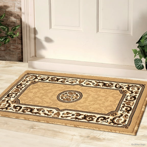 Allstar Doormat Accent Rug Woven High Quality High Density Double Shot Drop-Stitch Carving (2' 0" x 3' 3")