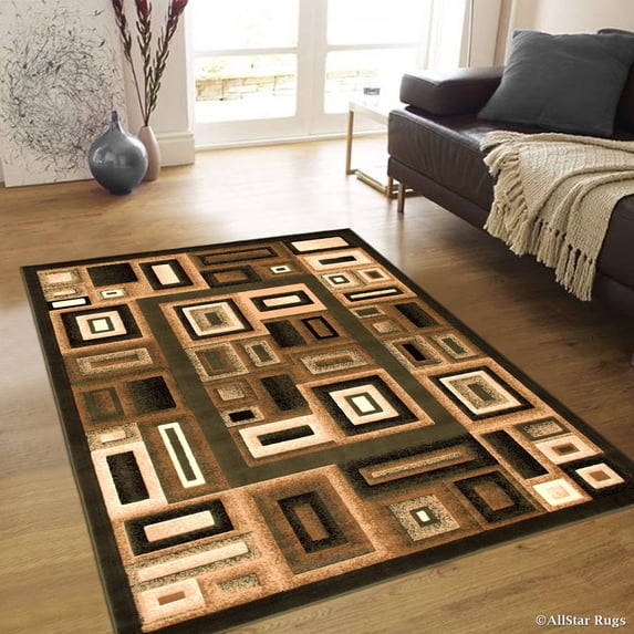 Allstar Green Abstract Modern Area Carpet Rug (7' 10" x 10' 2")