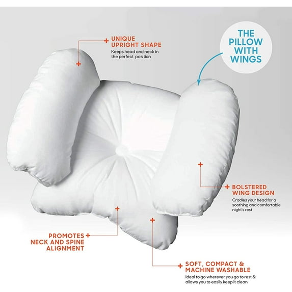 Allstar Innovations Dream Wing Pillow with Wings Ergonomic and Comfortable